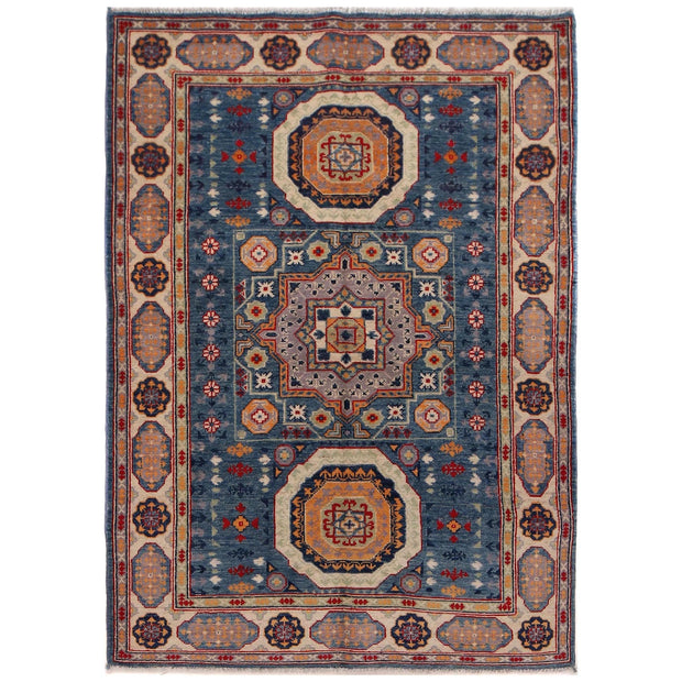 Handmade Kazak Area Rug 4' 1" x 5' 11" - No. AL76528