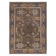 Handmade Kazak Area Rug 4' 0" x 5' 7" - No. AL43555
