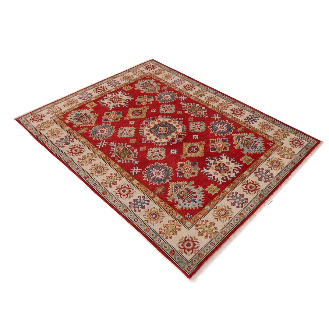 Red Color Kazak Rug 5' 0" x 6' 7" - No. AL17711
