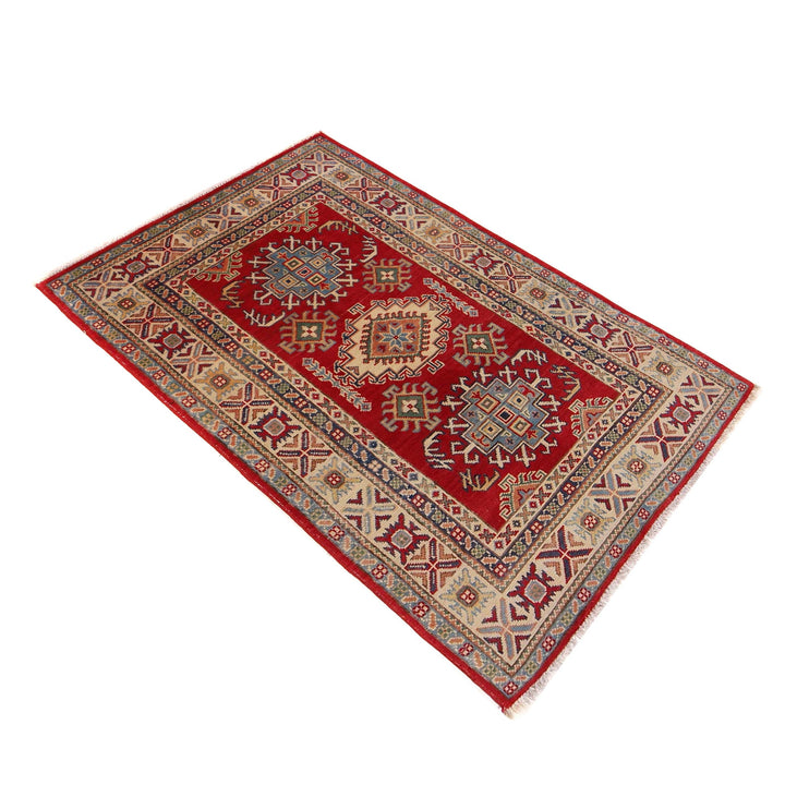 Hand Knotted Kazak Oriental Rug 3' 3" x 5' 2" - No. AL81790