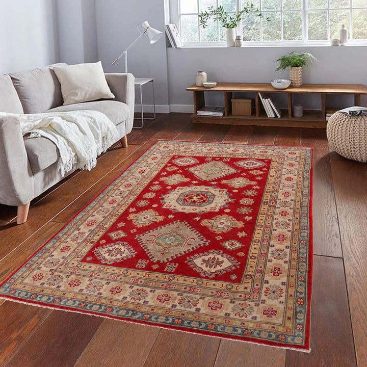 Red Color Kazak Rug 4' 11" x 6' 10" - No. AL27766