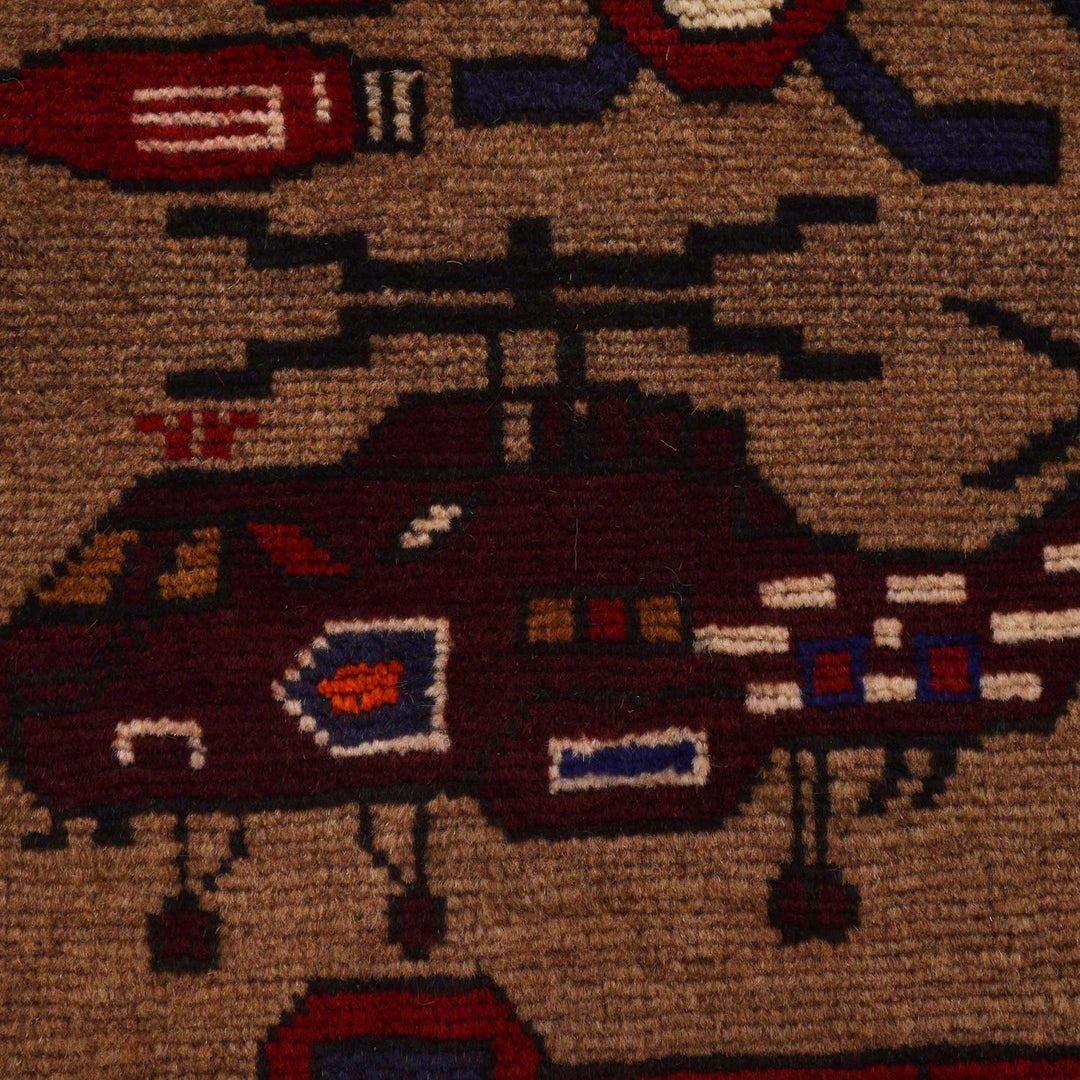Handcrafted Afghan War Rug 4' 6" x 6' 1" - No. AL30630