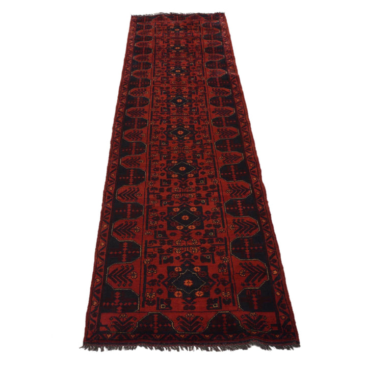 Red Color Khal Mohammadi Runner Rug 2' 1" x 9' 5" - No. AL61995