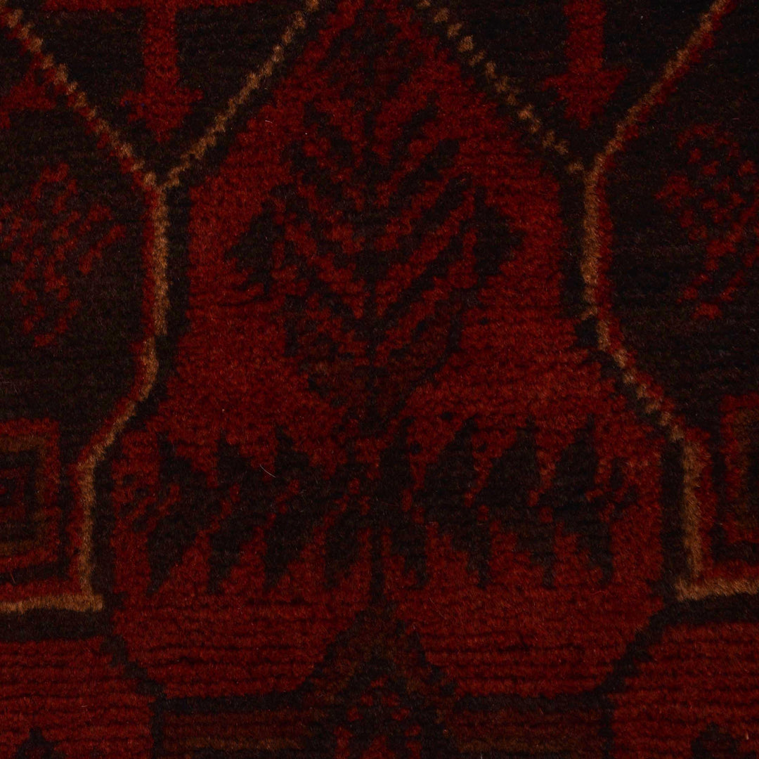 Red Color Afghan Area Runner Rug 2' 7" x 9' 5" - No. AL48170