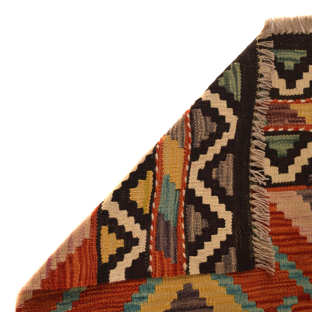 Handmade Afghan Vegetable Kilim 3' 5" x 5' 3" - No. AL12484