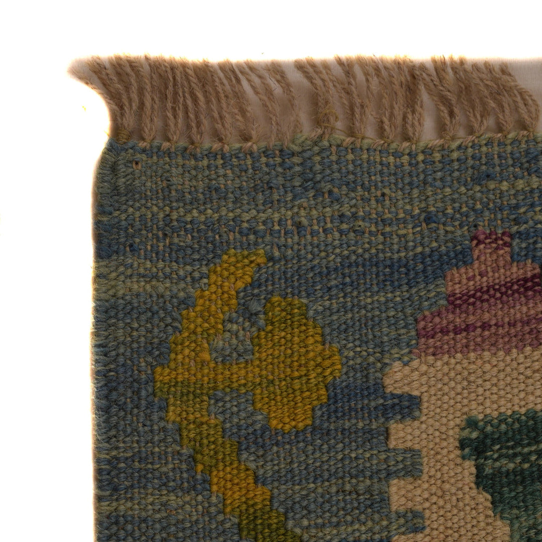 Hand Woven Wool Kelim 4' 11" x 6' 6" - No. AL24460