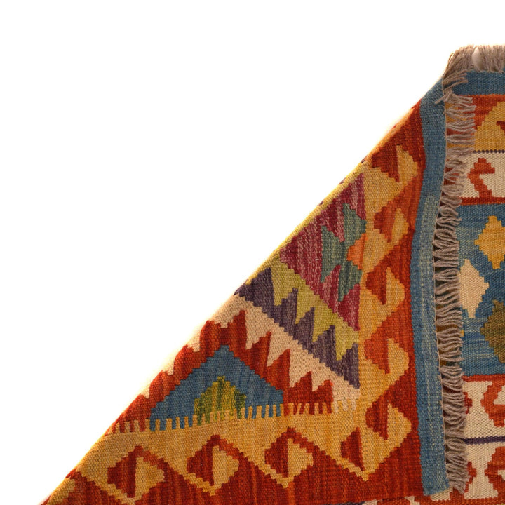 Handmade Afghan Vegetable Kilim 3' 3" x 5' 0" - No. AL64822