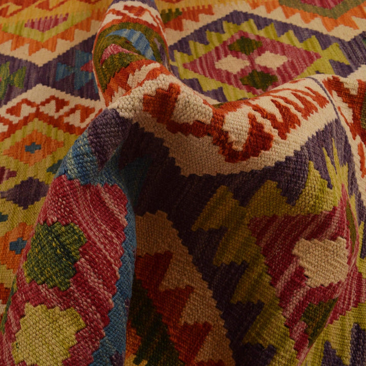 Handmade Afghan Vegetable Kilim 3' 3" x 5' 0" - No. AL64822