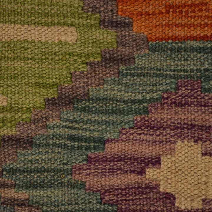 Hand Woven Wool Kelim 4' 11" x 6' 4" - No. AL59707