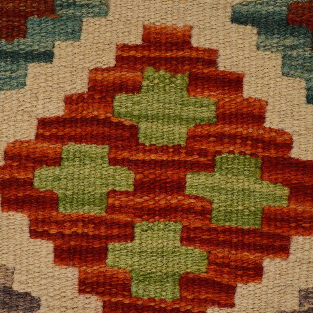 Hand Woven Wool Kelim Runner 2' 7" x 10' 3" - No. AL81171