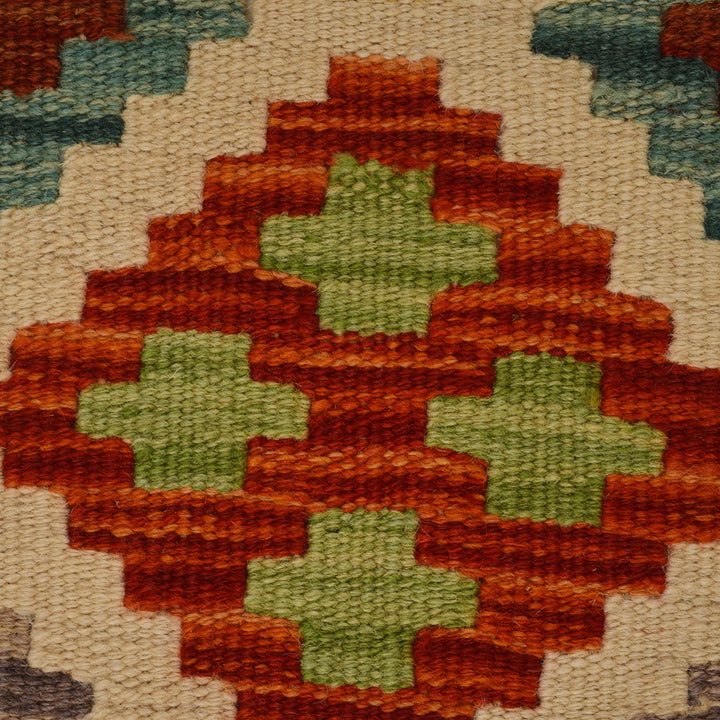 Hand Woven Wool Kelim Runner 2' 7" x 10' 3" - No. AL81171