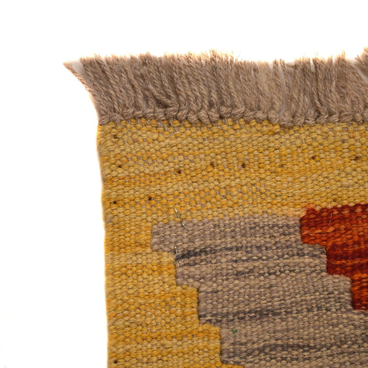 Hand Knotted Afghan Style Kilim Runner 2' 8" x 8' 1" - No. AL27861