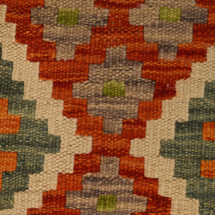 Hand Knotted Afghan Style Kilim Runner 2' 8" x 8' 1" - No. AL27861