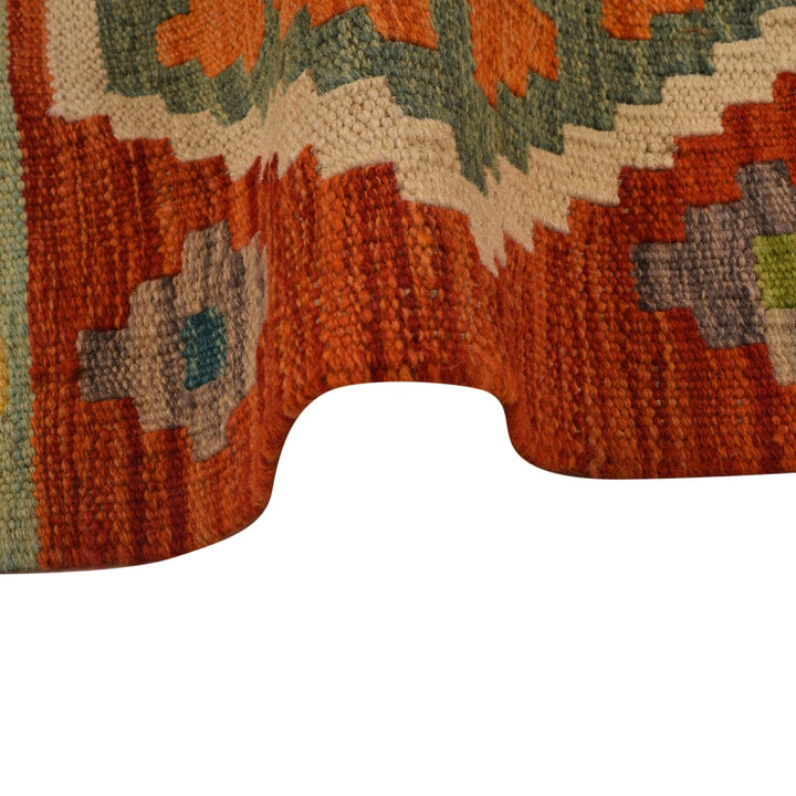 Hand Knotted Afghan Style Kilim Runner 2' 8" x 8' 1" - No. AL27861