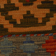 Colorful Flat-Weave Wool Kilim Runner 2' 4"x 6' 5" - No. AL27265