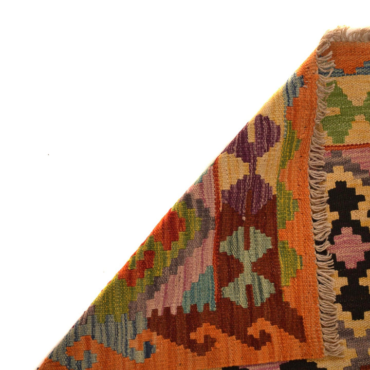 Handmade Afghan Vegetable Kilim 3' 4" x 5' 0" - No. AL79689