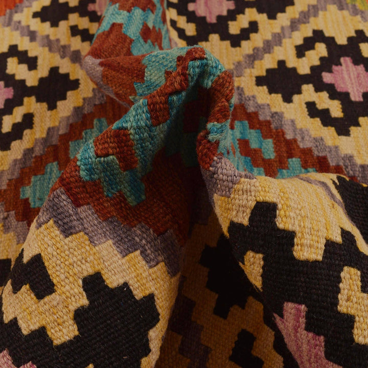 Handmade Afghan Vegetable Kilim 3' 4" x 5' 0" - No. AL79689