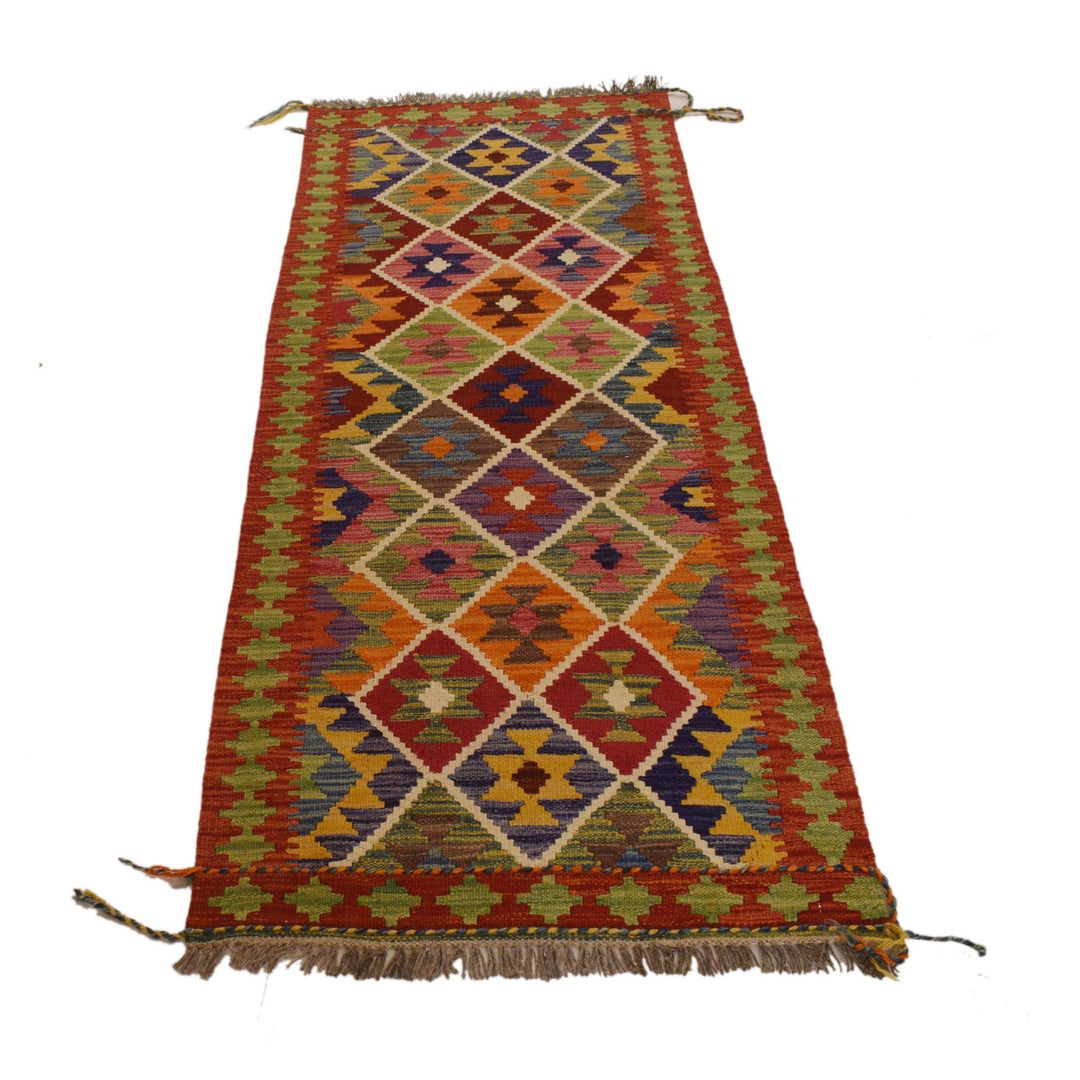 Handmade Vegetable Kilim Runner 2' 4"x 6' 3" - No. AL43631