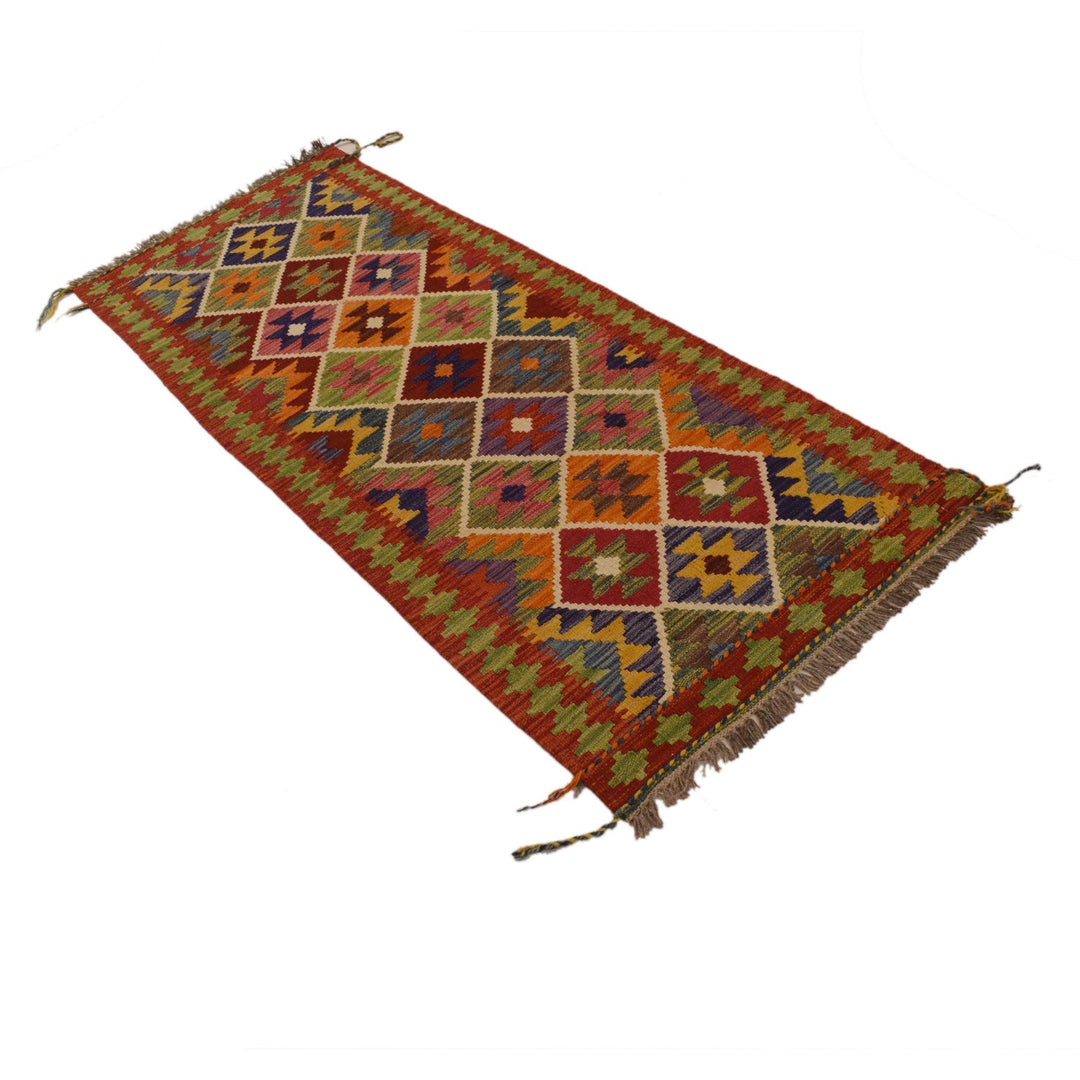 Handmade Vegetable Kilim Runner 2' 4"x 6' 3" - No. AL43631