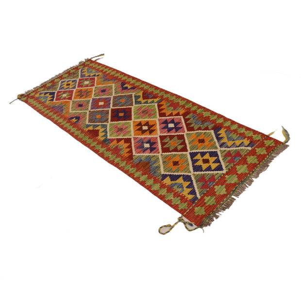 Handmade Vegetable Kilim Runner 2' 4"x 6' 3" - No. AL43631
