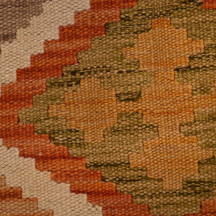 Colorful Flat-Weave Wool Kilim Runner 2' 0" x 5' 0" - No. AL31771