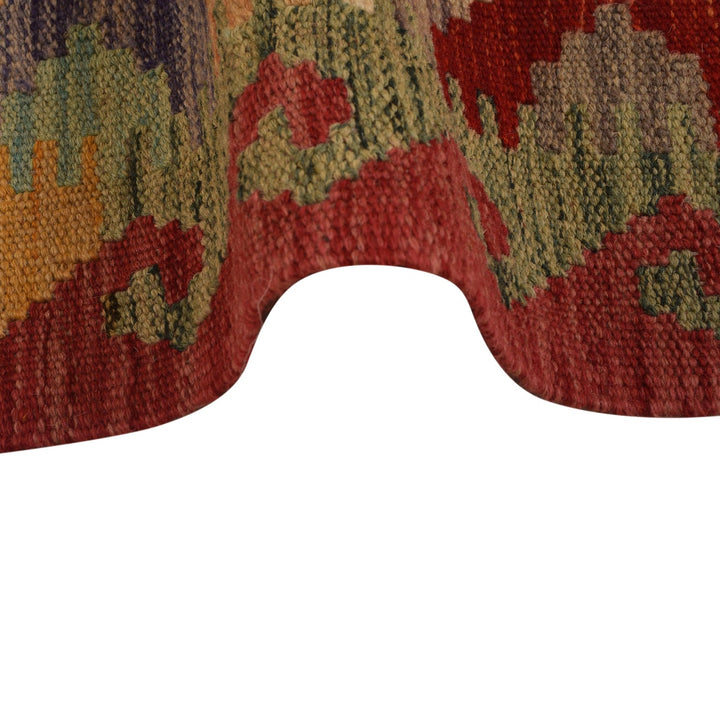 Colorful Flat-Weave Wool Kilim Runner 2' 0" x 5' 0" - No. AL31771