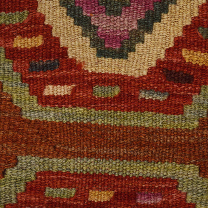 Afghan Vegetable Kilim Rug 2' 8" x 4' 0" Flat-Weave border