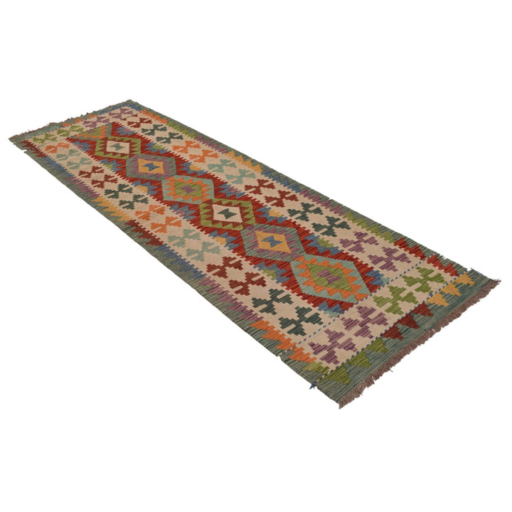 Hand Knotted Afghan Style Kilim Runner 2' 8" x 8' 2" - No. AL15100