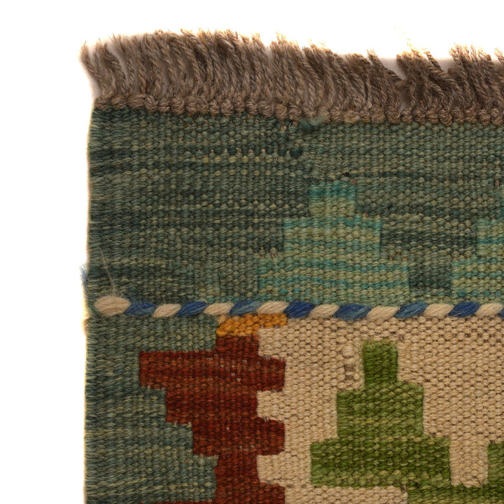 Hand Knotted Afghan Style Kilim Runner 2' 8" x 8' 2" - No. AL15100