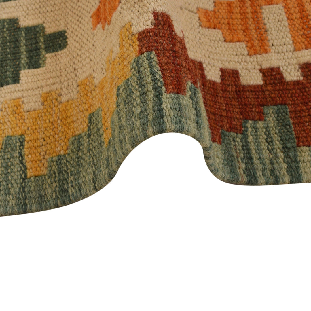 Hand Knotted Afghan Style Kilim Runner 2' 8" x 8' 2" - No. AL15100