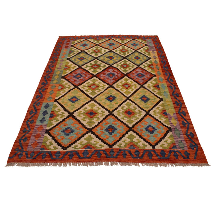 Handmade Vegetable Kelim 5' 1" x 6' 10" - No. AL72399