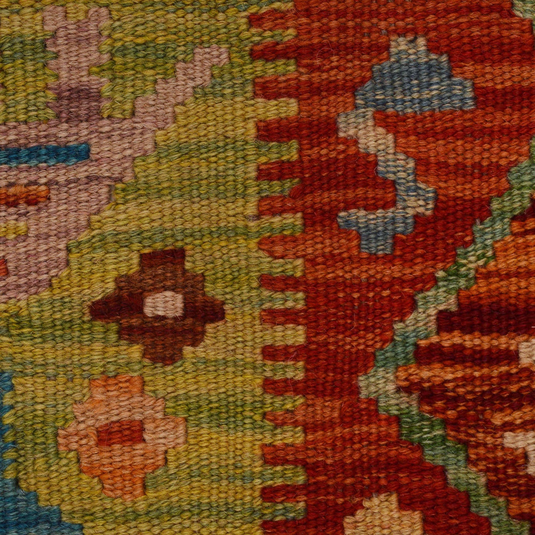 Handmade Afghan Vegetable Kilim 3' 0" x 4' 9" - No. AL33227