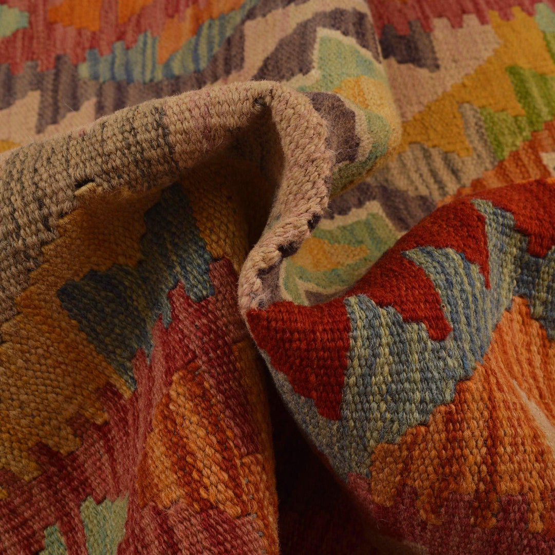 Handmade Afghan Vegetable Kilim 3' 3" x 5' 0" - No. AL63144