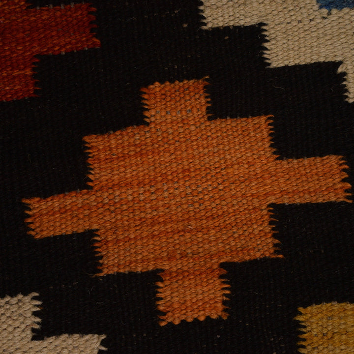 Afghan Kilim Rug 8' 8" x 12' 0" Flat-Weave border
