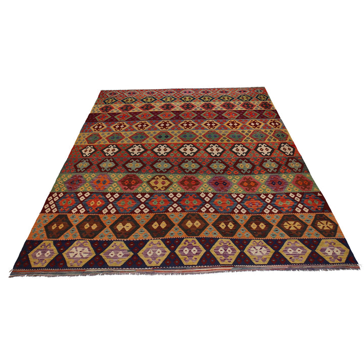Hand Knotted Flatweave Kilim 9' 7" x 13' 1" - No. AL14395
