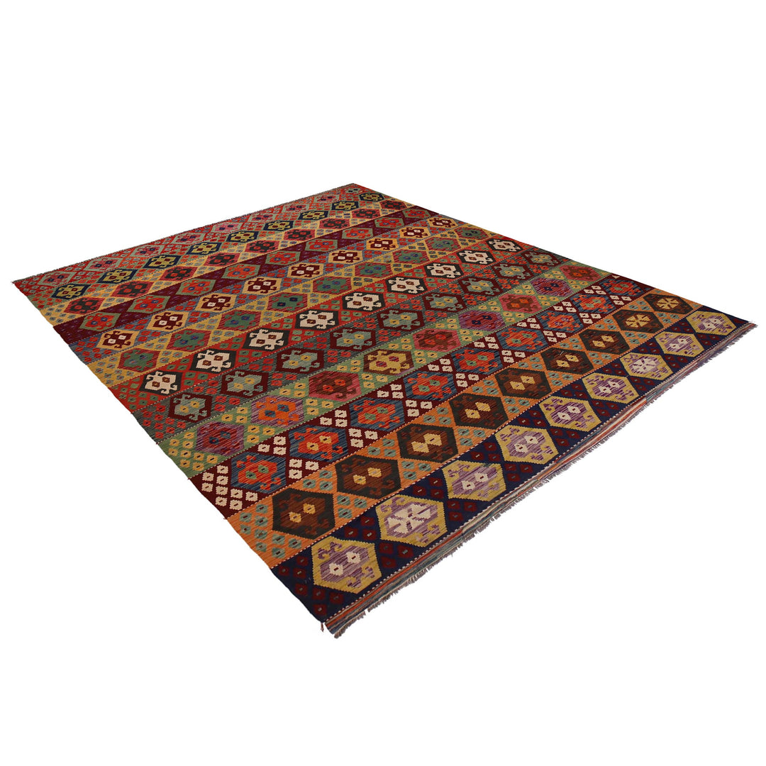Afghan Kilim Rug 9' 7" x 13' 1" Flat-Weave view