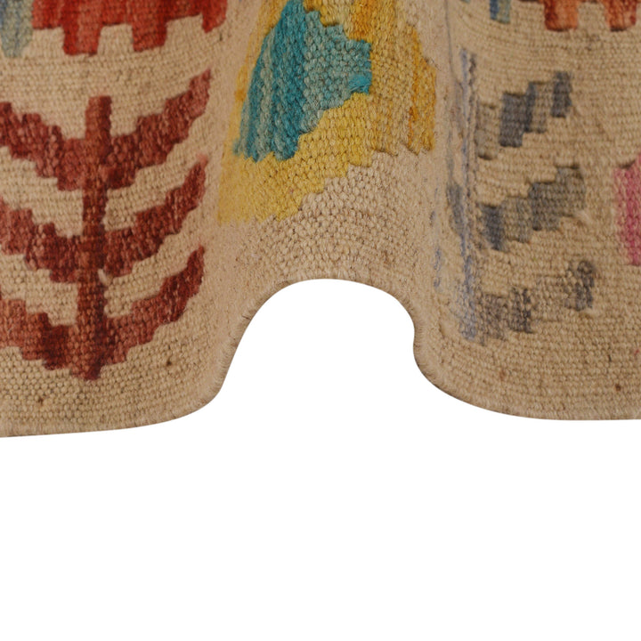 Hand Knotted Afghan Style Kilim 2' 9" x 4' 2" - No. AL34885