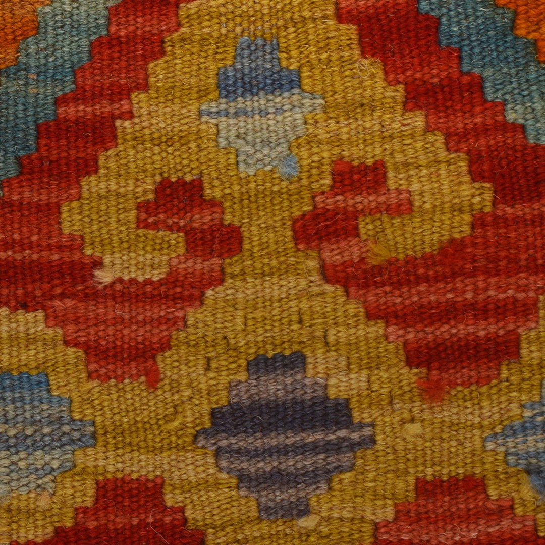 Hand Woven Wool Kelim 2' 8" x 3' 11" - No. AL44145