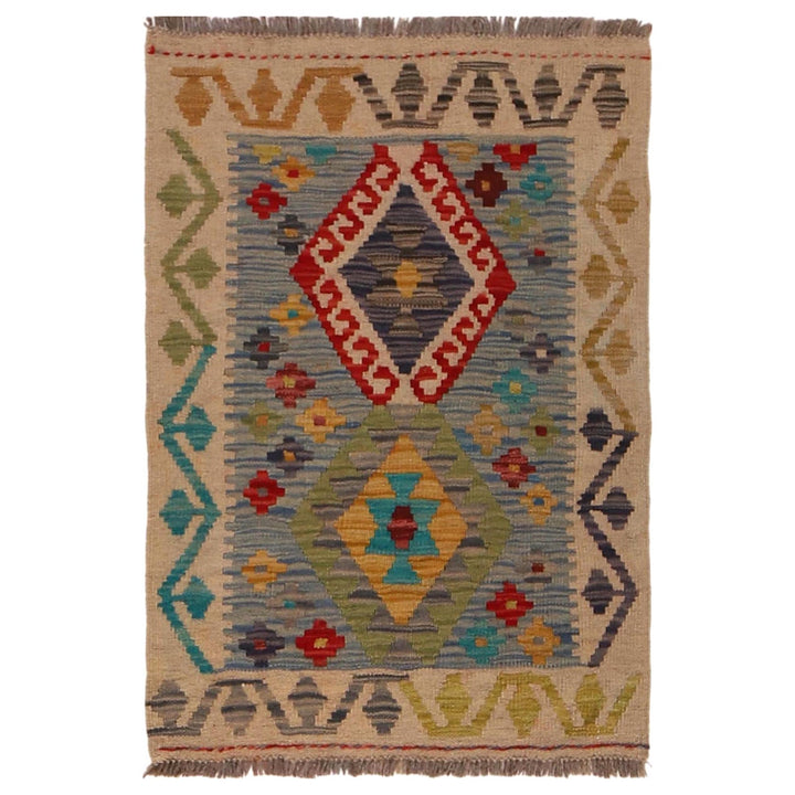 Handmade Vegetable Kelim 1' 11" x 2' 10" - No. AL24704