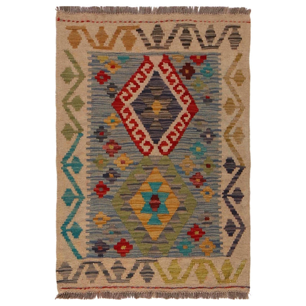 Handmade Vegetable Kelim 1' 11" x 2' 10" - No. AL24704