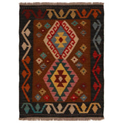 Hand Woven Wool Kelim 2' 2" x 2' 11" - No. AL45689