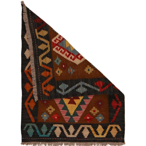 Hand Woven Wool Kelim 2' 2" x 2' 11" - No. AL45689