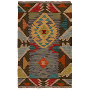 Handmade Turkish Design Wool Kilim 2' 0" x 3' 1" - No. AL27256