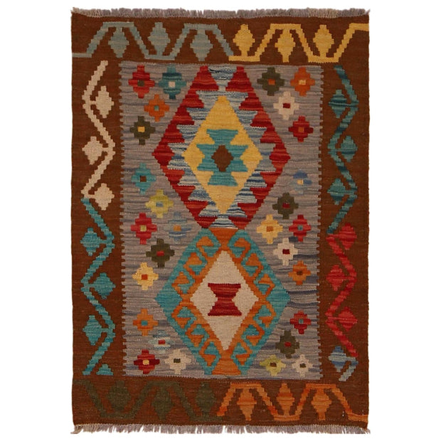 Handmade Afghan Vegetable Kilim 2' 1" x 2' 11" - No. AL89296
