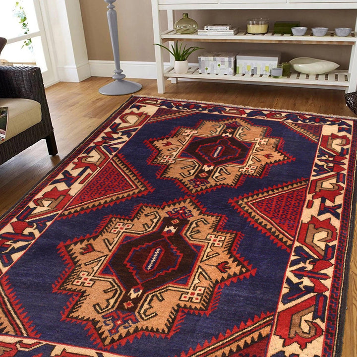 Blue Baluchi Rug  4' 0" x 5' 8" - No. AL47767