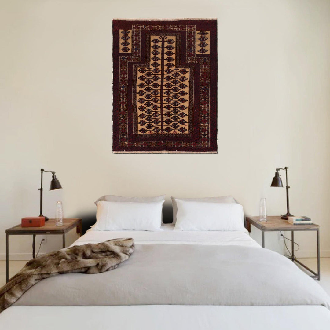 Multi Color Prayer Rug 3' 1" x 4' 4" - No. AL34831