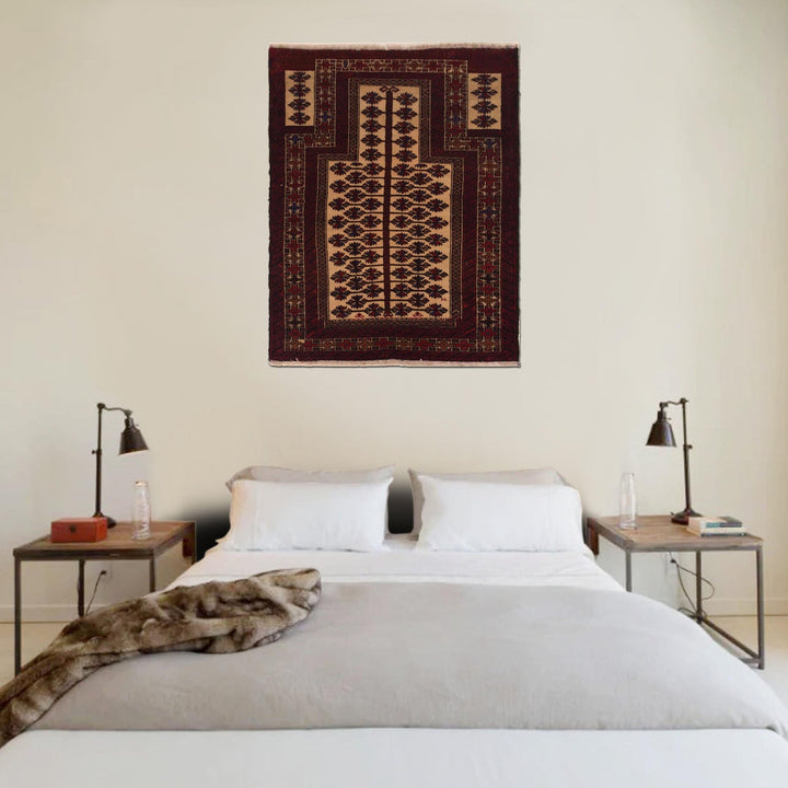 Multi Color Prayer Rug 3' 1" x 4' 4" - No. AL34831