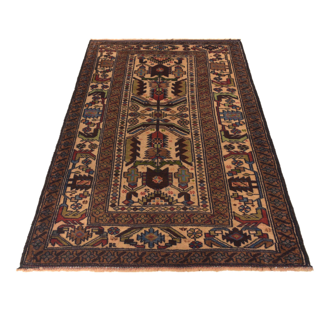 Afghan Baluchi Rug 3' 0" x 5' 2" Hand-Knotted view