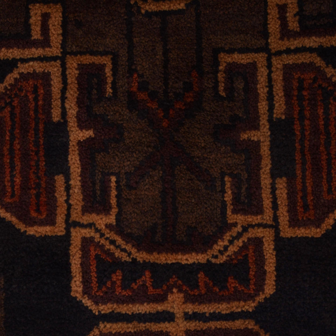 Afghan Baluchi Rug 2' 10" x 4' 4" Hand-Knotted field