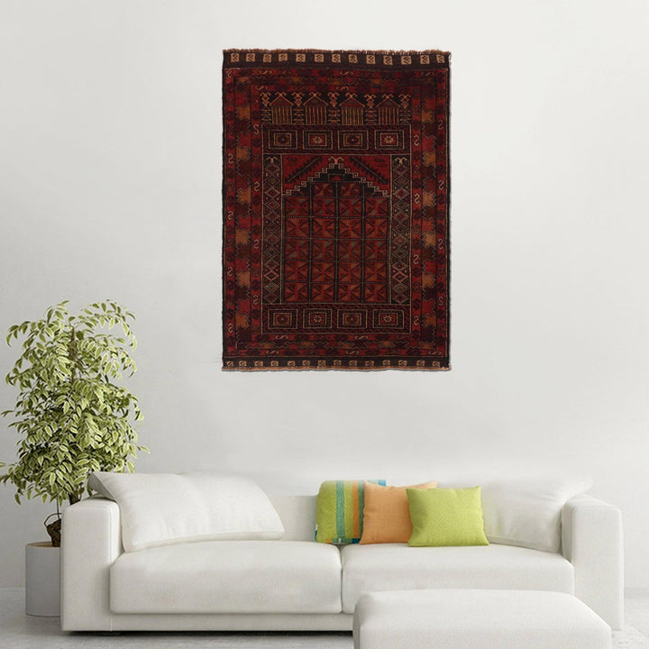 Islamic Prayer Carpet 3' 1" x 4' 8" - No. AL27983